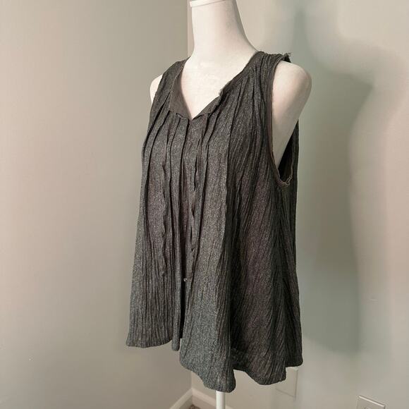 Meadow Rue Anthropologie gray sleeveless textured tank top size M - Picture 3 of 14